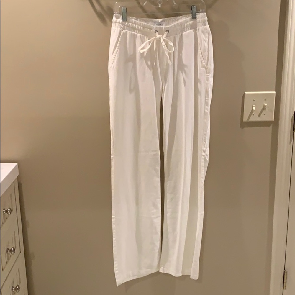 Cream Wide Leg Pants